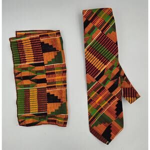 Lorenzo Selini Tie and Pocket Square Multicolored and Funky Pattern